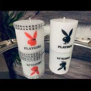 Iconic Playboy and Playgirl Candle Set
